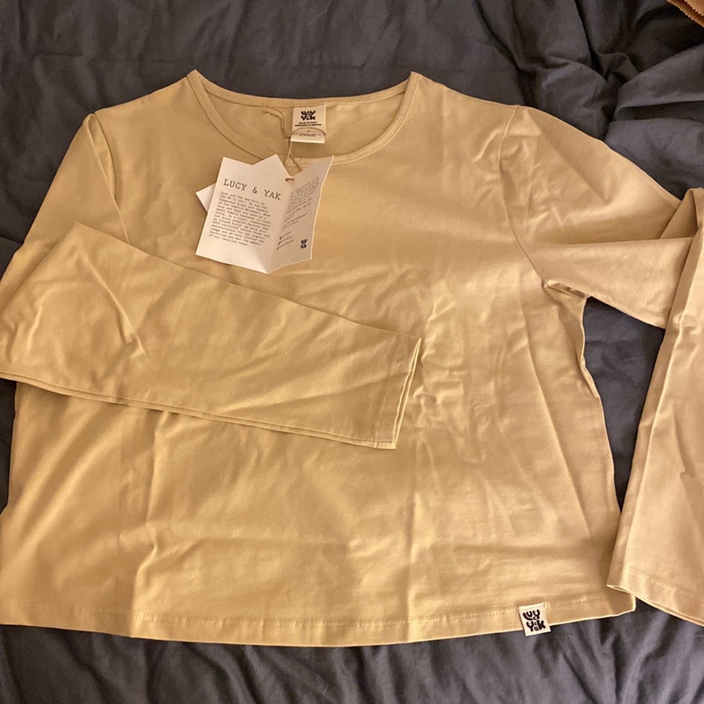 Lucy & Yak NWT long sleeve shirt size L sand color
